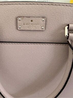 kate spade Blush Pink Pebbled Leather Tote with Gold Accents